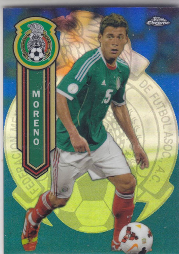 2014 T Chrome Mls Hector Moreno Blue Refractor Mexico 99/99