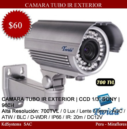 Camara Tubo Ir Exterior  - Twida