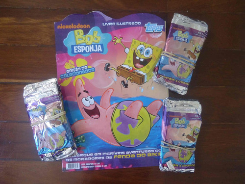 Kit Álbum Vazio Bob Esponja Topps + 40 Envelopes Lacrados