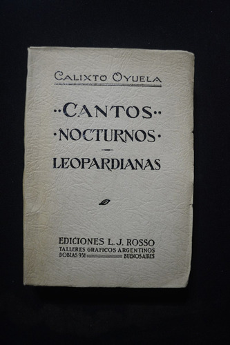 Cantos Nocturnos Leopardianas Calixto Oyuela Intonso