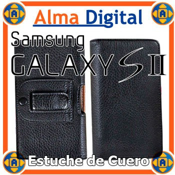 Estuche Cuero Con Clip Samsung S2 Funda Forro Protector