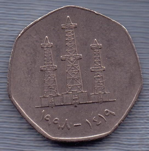 Emiratos Arabes Unidos 50 Fils 1998 * Torres Petroleras *