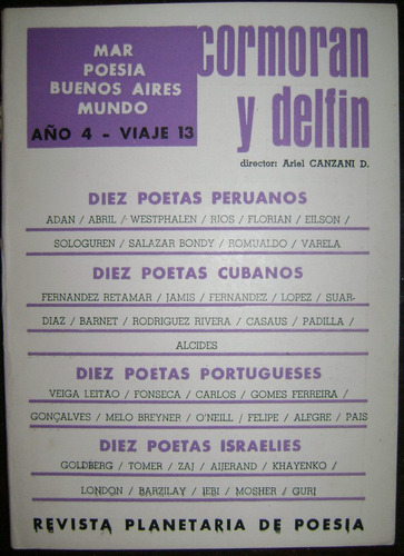 Revista Poesias Cormoran Y Delfin Nro 13 Ariel Canzani 1967