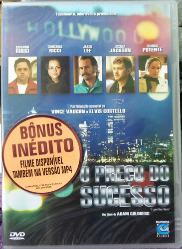 Dvd O Preço Do Sucesso - Christina Ricci - Lacrado - Novo