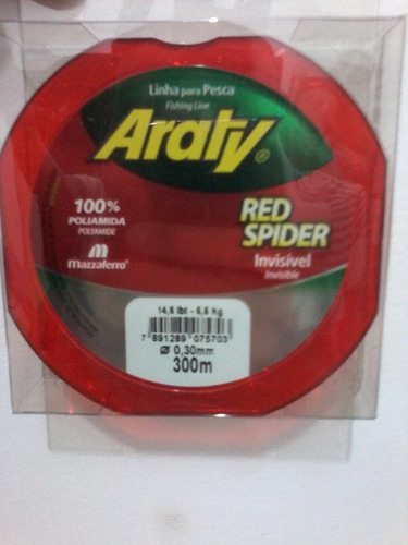 Linha Monofilamento Red Spider 0.30 Mm / 300mt