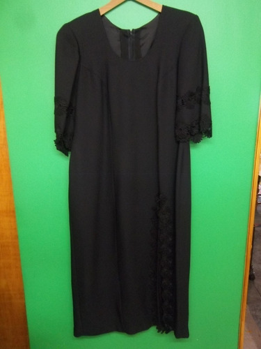 Vestido De Fiesta, Talla 48, Color Negro
