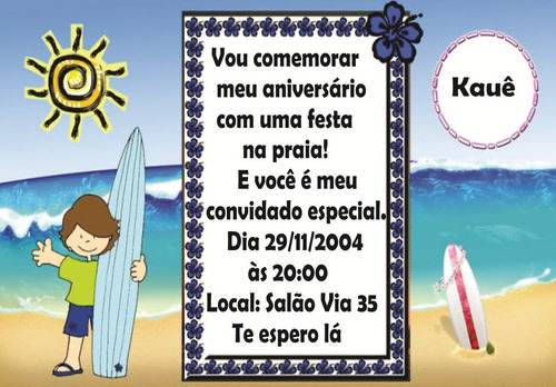 50 Convites Personalizados Com Envelopes Brancos + Etiquetas