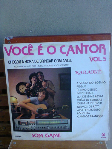 Disco Vinil Você É O Cantor Lp Vol. 5 Karaokê