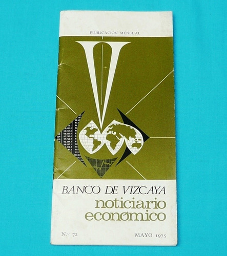 Banco De Vizcaya España Noticiario Económico 1975 Antiguo