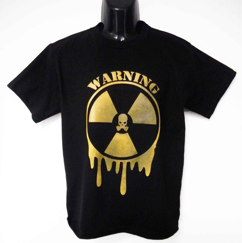 Camiseta Negra Calavera Radiactiva Skpalace