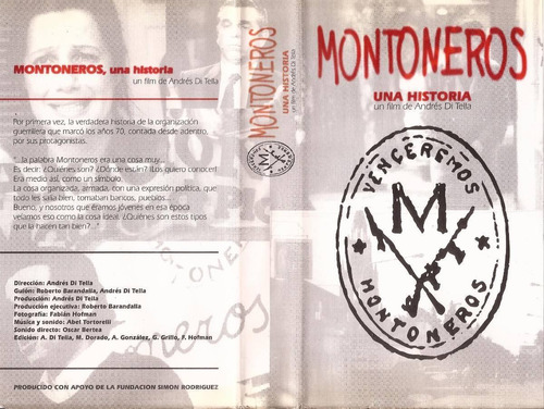 Montoneros Una Historia Andres Di Tella Vhs Original