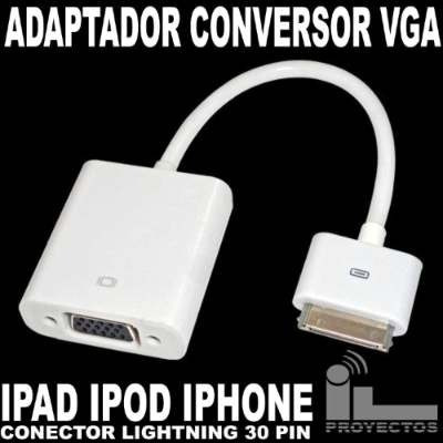 Cable Adaptador Conversor Vga Para iPhone iPod iPad 30 Pines