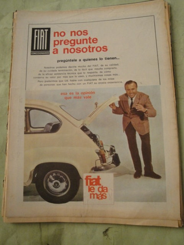 Publicidad Fiat 600 - Rambler Ambassador 1968 Hoja Sola