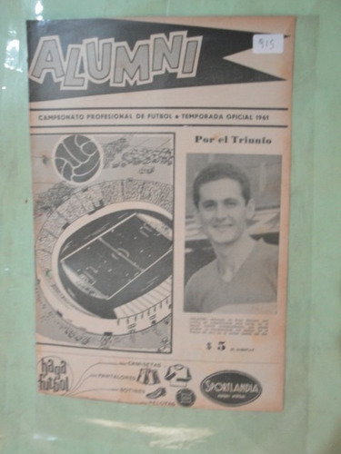 Revista Alumni 915 Orlando De Boca Juniors - San Lorenzo