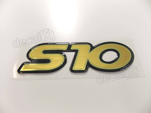 Emblema Adesivo Resinado Chevrolet S10 Dourado S10r