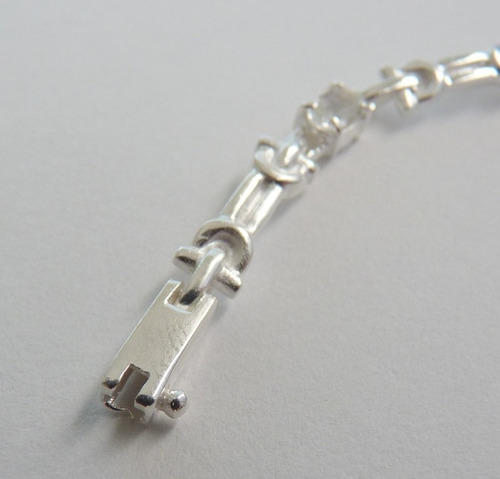 Pulseira De Prata 925 Com Garantia E Topázio Natural 9428.