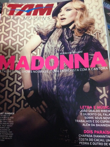 Revista Tam Nas Nuvens - Madonna Na Capa - Frete Grátis!!