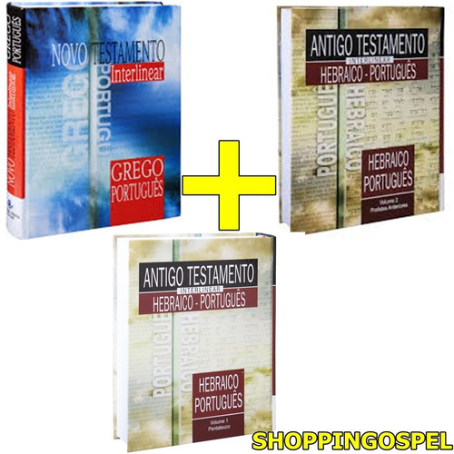 Antigo E Novo Testamento Interlinear Com 3 Vols Frete Grátis