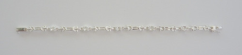 Pulseira De Prata 925 Com Garantia E Topázio Natural 9428.