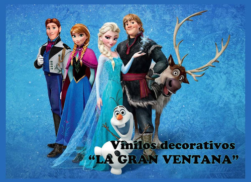 Sticker Decorativo Frozen Vinil De 1m X 0.6m Delivery Gratis