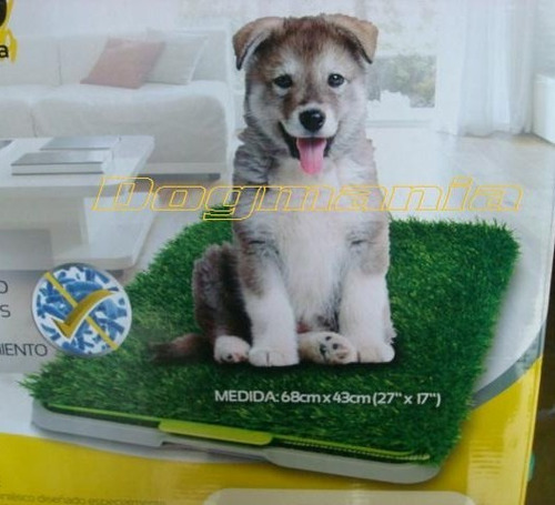 Tapete Entrenador Doggie Grass 68x43 Chico Pasto Sintetico