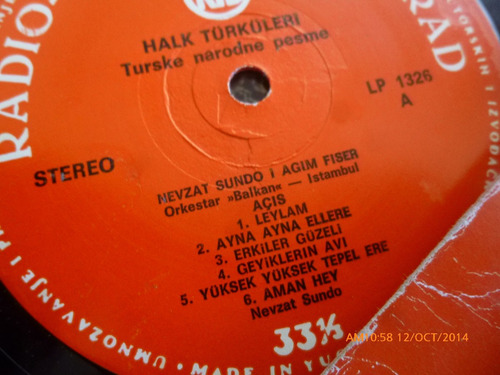 Vinilo Lp Halk Turluleri Turske Narodne (xx209 (Usado)