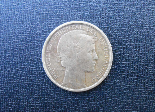 Moneda Uruguay 1933 10 Centavos Puma