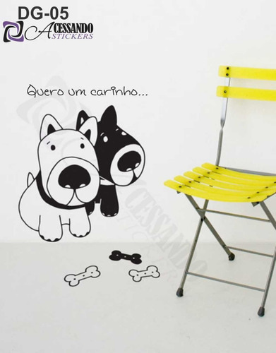 Adesivo Parede Cachorro Pug Beagle Filhote Petshop Animais