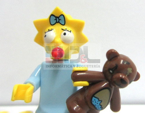 Simpsons X6 Figuras Bart Homero Lisa Marge Maggie Y Flanders