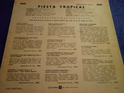 Imagen 3 de 3 de Fiesta Tropical Cha Cha Cha Disco Lp De Coleccion Manicero