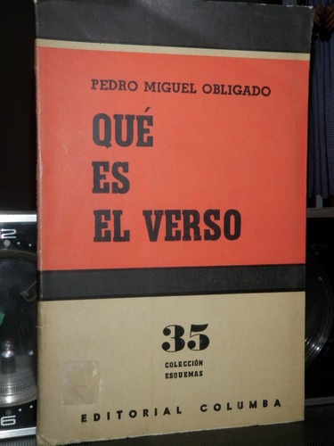 Qué Es El Verso Pedro Miguel Obligado Columba 1964
