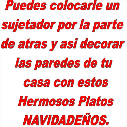 Platos Navideños 21cm Santa Nieve Trineo Gorro Navidad
