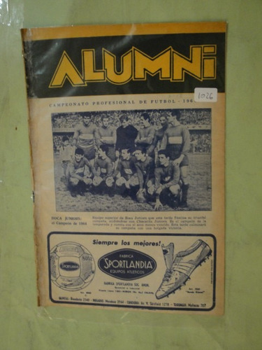 Revista Alumni 1026 Equipo De Boca Juniors