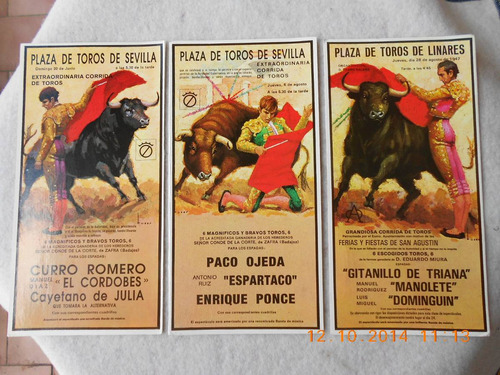 Lote De 8 Postales Sobre Corridas De Toros De Sevilla