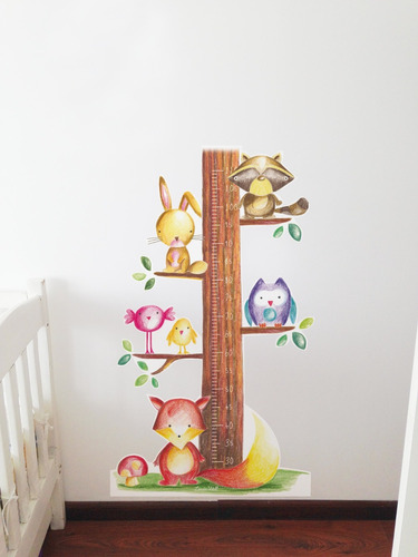 Vinilos Decorativos Infantiles Medidor Árbol Linda Wall