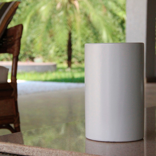 Imagem 3 de 5 de Vaso Em Cerâmica Branco Fosco Home - Bu100