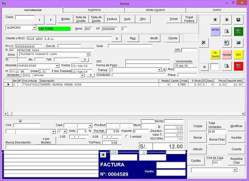 Sistema Para Radio Televisión Celulares Sunat Pago Único