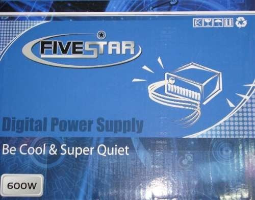 Fuente De Poder 600w Fivestar 20 + 4 Pines (gadroves)