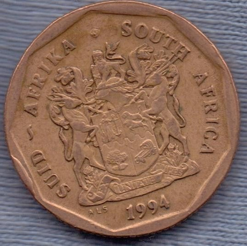 Imagen 2 de 2 de Sudafrica 50 Cents 1994 * Planta *