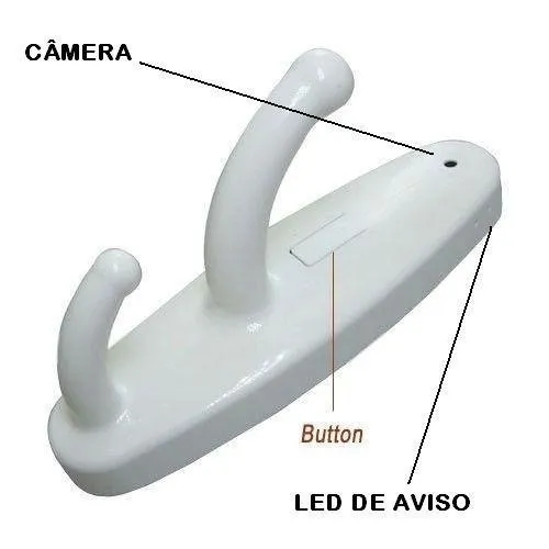 Cabide Espião Exelente Resolução Com Sensor De Movimento