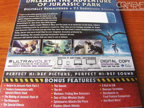 Jurassic Park 3 ( Bluray + Dvd ) Original Nuevo Y Sellado