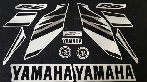 Calcos Yamaha R6 2006 Moto Blanca Con Sponsors