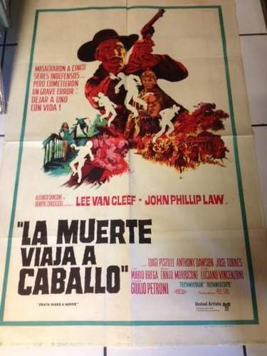 Cartel O Poster Original De Cine  La Muerte Viaja A Caballo