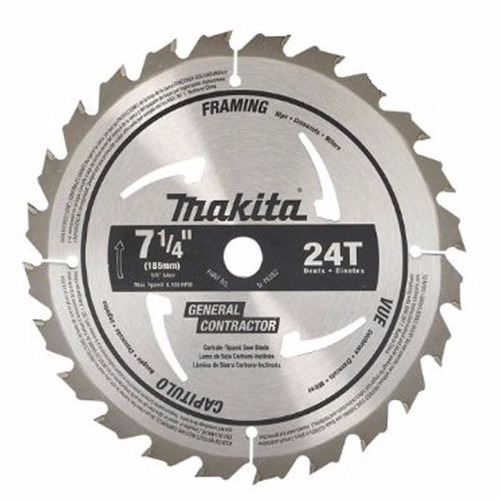 Disco Para Madera 24 Dientes 185 Mm 7-1/4 Makita D-51138