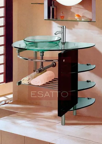 Esatto ® - Mueble De Baño Lavabo Cristal Cromo Mv-005 | Meses sin intereses