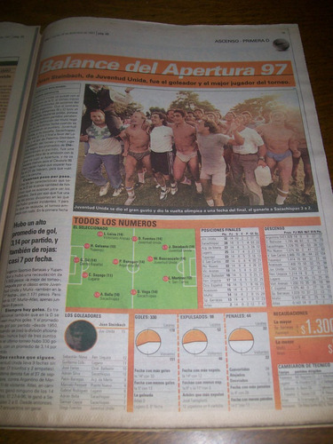 Diario Ole 26/12/1997- Juventud Unida - Steinbach / Zarate