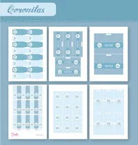 Comprar Kit Imprimible Corona Celeste Candy Bar Invitación Bolsita