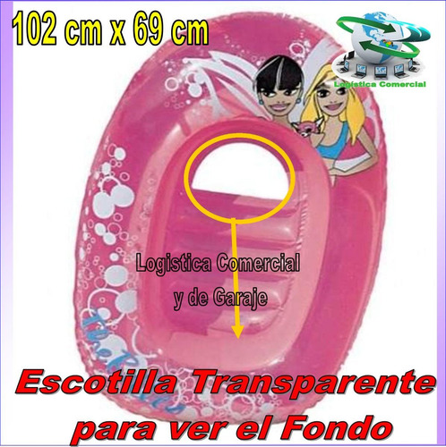 Bote Infantil Inflable Flotador Para Niñas Bestway 102x69c