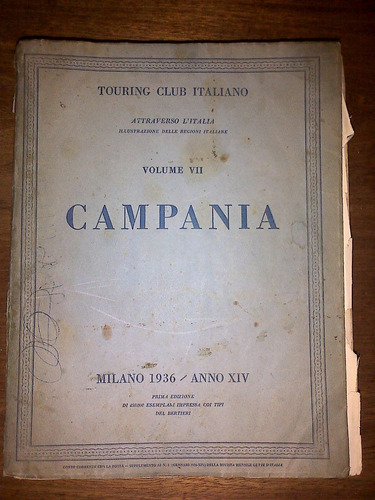 Guía Turística Italiana De Campania - 1936