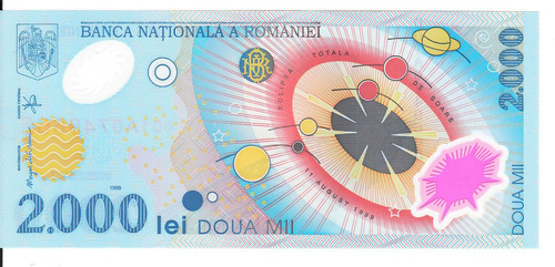 Billete 2000 Lei Cistema Solar Romaniei